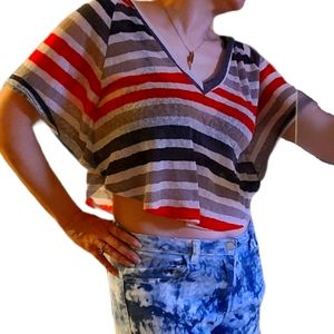 🦇2/$15-Crop top with hood